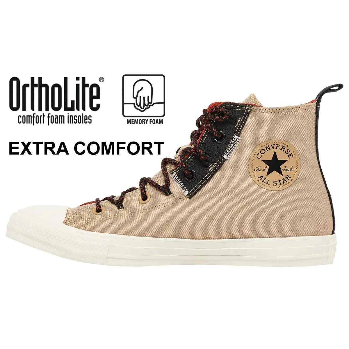 Converse Men`s Ctas HI Canvas Shoes Lightweight Smartfoam Insole Size 9.5