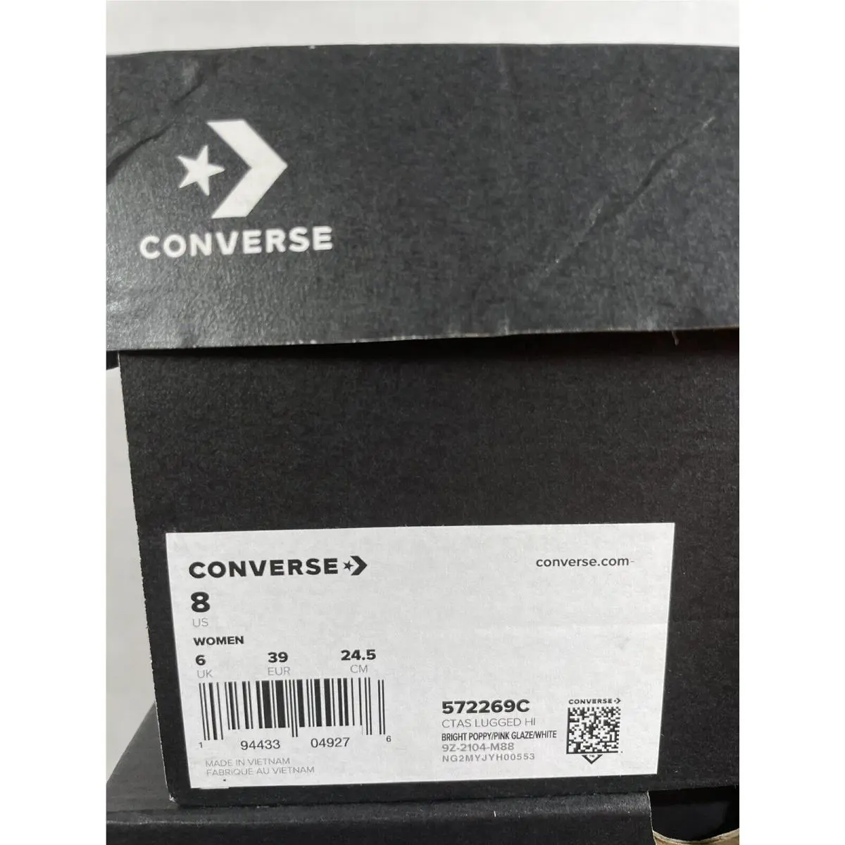 Converse shoes - Converse Chuck Taylor All Star - 572269C - Orange, Manufacturer: Bright Poppy / Pink Glaze / White 7