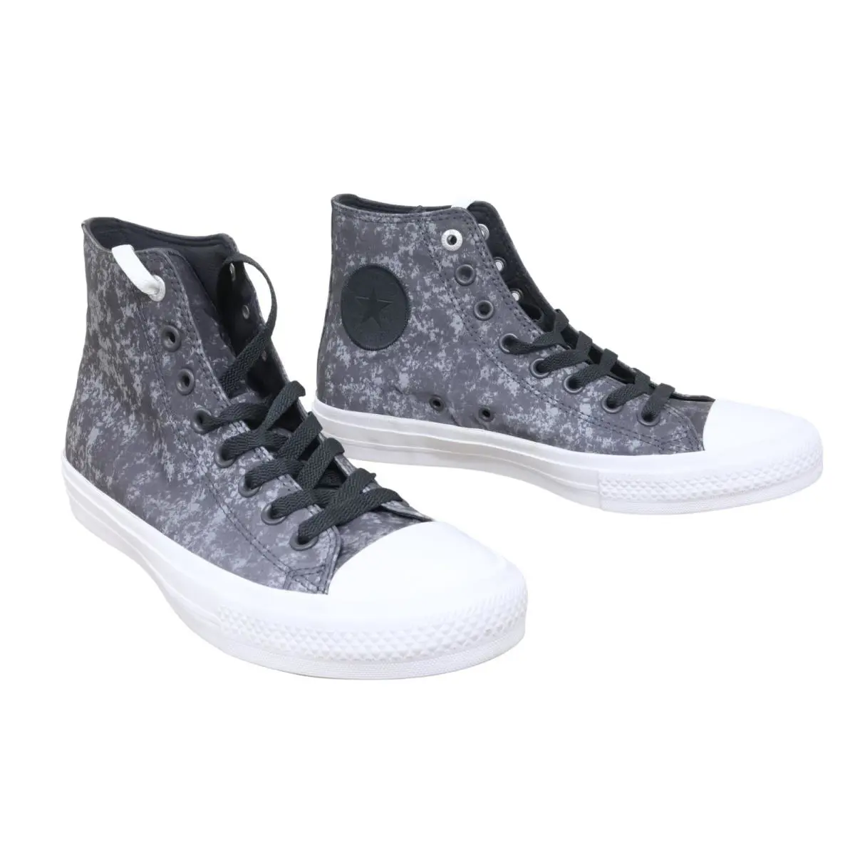 Size 8 Converse Chuck Taylor All Star II HI Almost Black / Pure 153544C - Almost Black / Pure