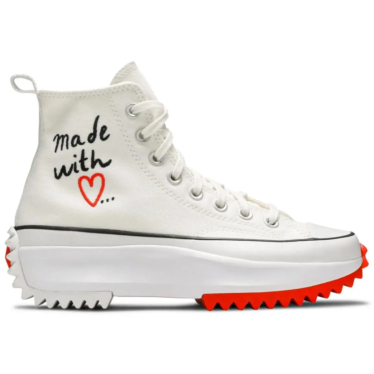 Converse Wmns Run Star Hike High `made with Love - White` 571874C US 5.5 - White/Bright Poppy/Black