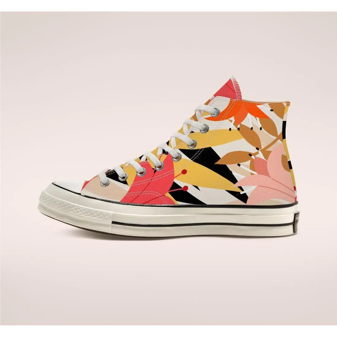 Converse shoes - Converse Chuck Taylor 70 Vintage Floral - 568374C - Ivory, Coral, Black & Yellow, Manufacturer: Orange/Pink/Egret (UPC: 194432173972) 0