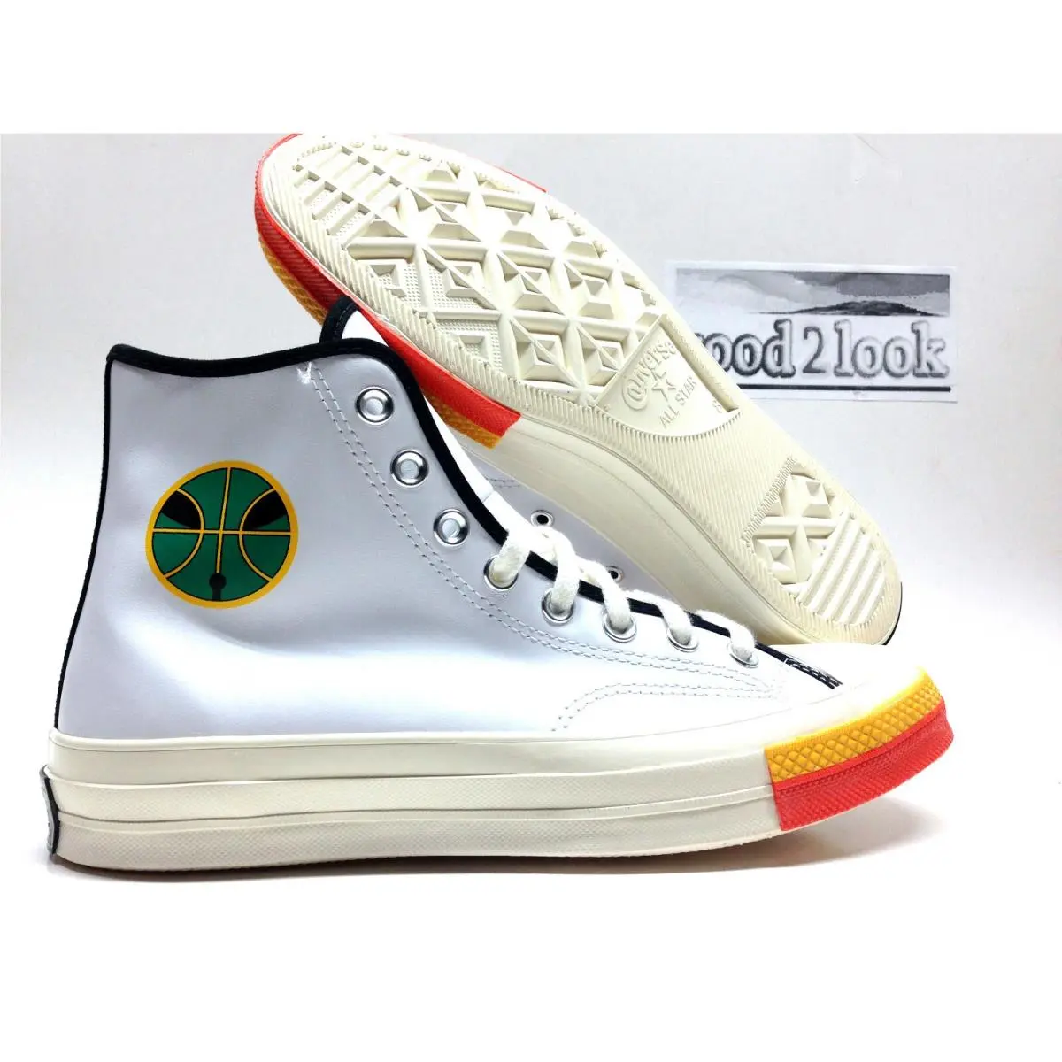 Converse Chuck Taylor All Star Leather Rayguns White Size Men`s 8 171167C