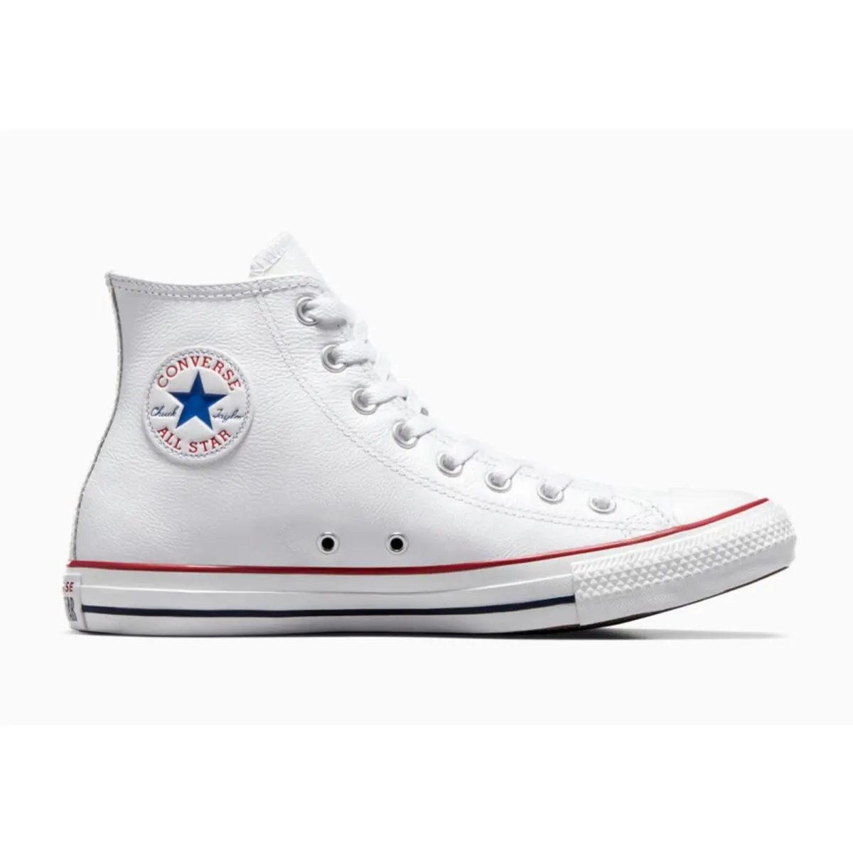 Size 10 Leather  Chuck Taylor All Star White High Top Shoes Sneakers by Converse