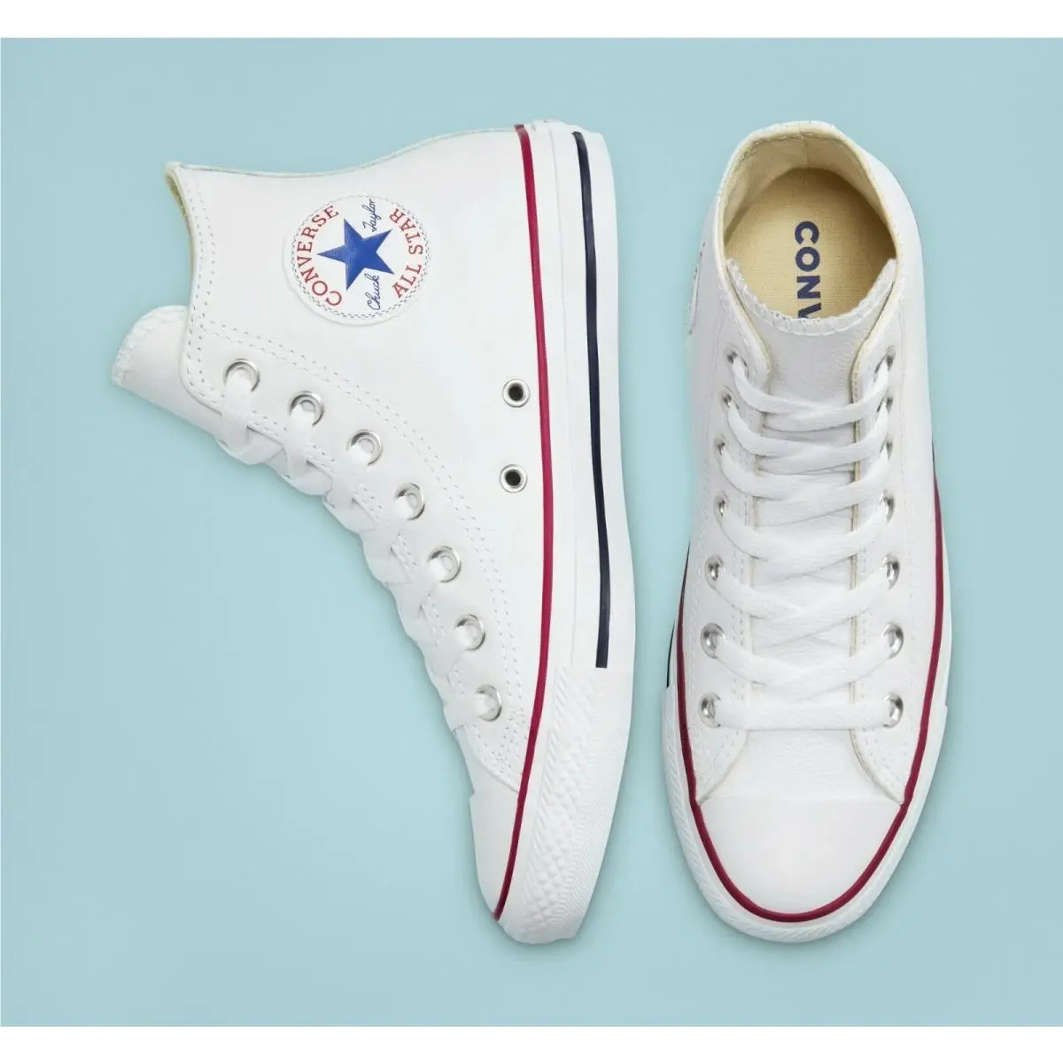 Converse shoes - Chuck Taylor All Star Classic Leather - 132169C - White (UPC: 808232861068) 1
