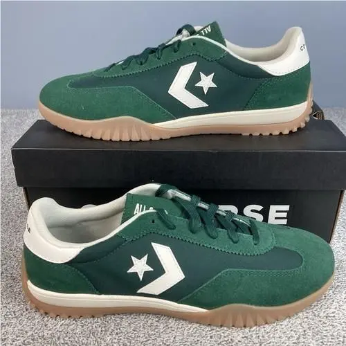 Converse Run Star Trainer Ox Sneaker Retro Suede Green/gum Men Sz 9 A13359C