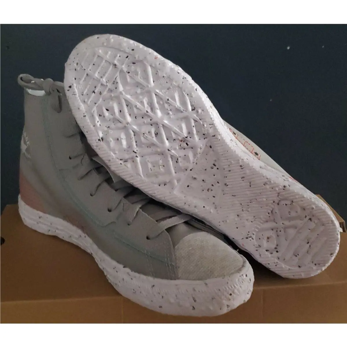 Converse shoes - Converse Chuck Taylor All-Star Hi - 170827C - Ash stone/bright poppy/white (UPC: 194432904385) 1
