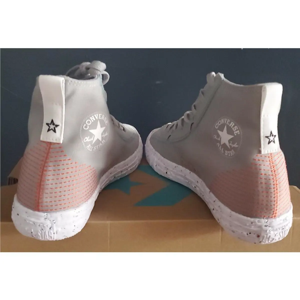 Converse shoes - Converse Chuck Taylor All-Star Hi - 170827C - Ash stone/bright poppy/white (UPC: 194432904385) 2