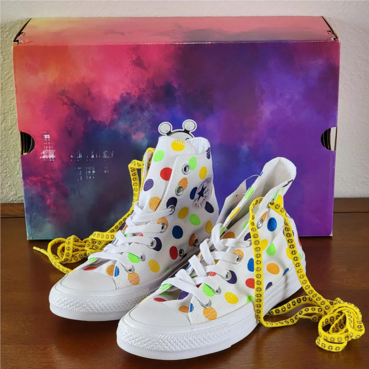 Converse X Miley Cyrus Ctas Hi Pride 162252C Polka Dot 162252C Size 6 Women`s