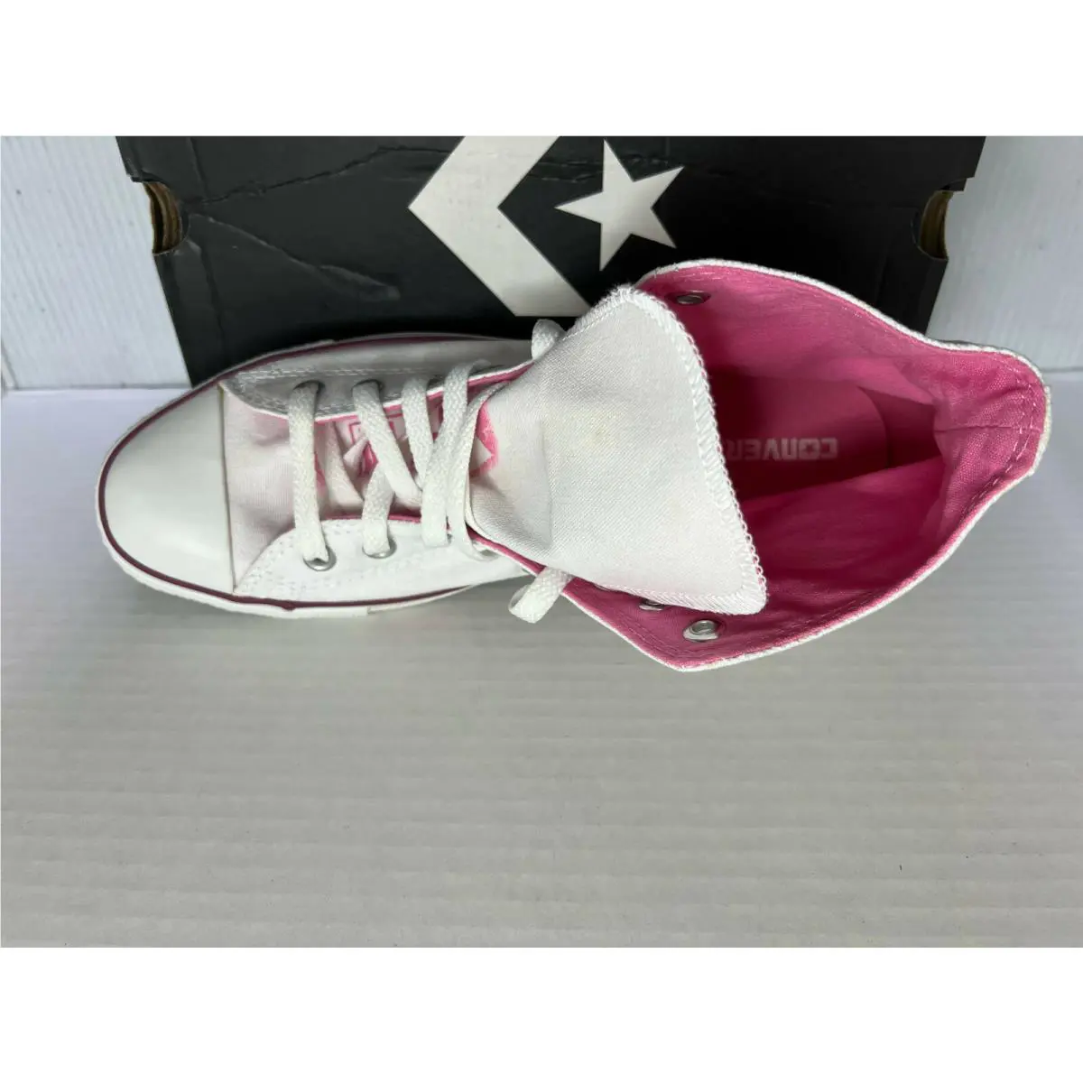 Converse shoes - WHITE/PINK - converese print - 1Q886 3