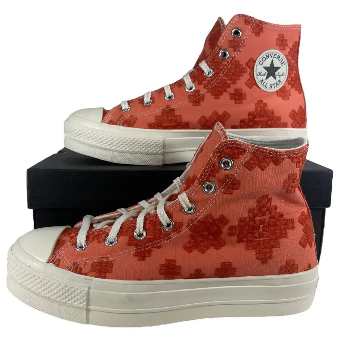Converse Chuck Taylor Lift Platform Hi Bright Madder A02233C Women Shoe Size 11 - Orange