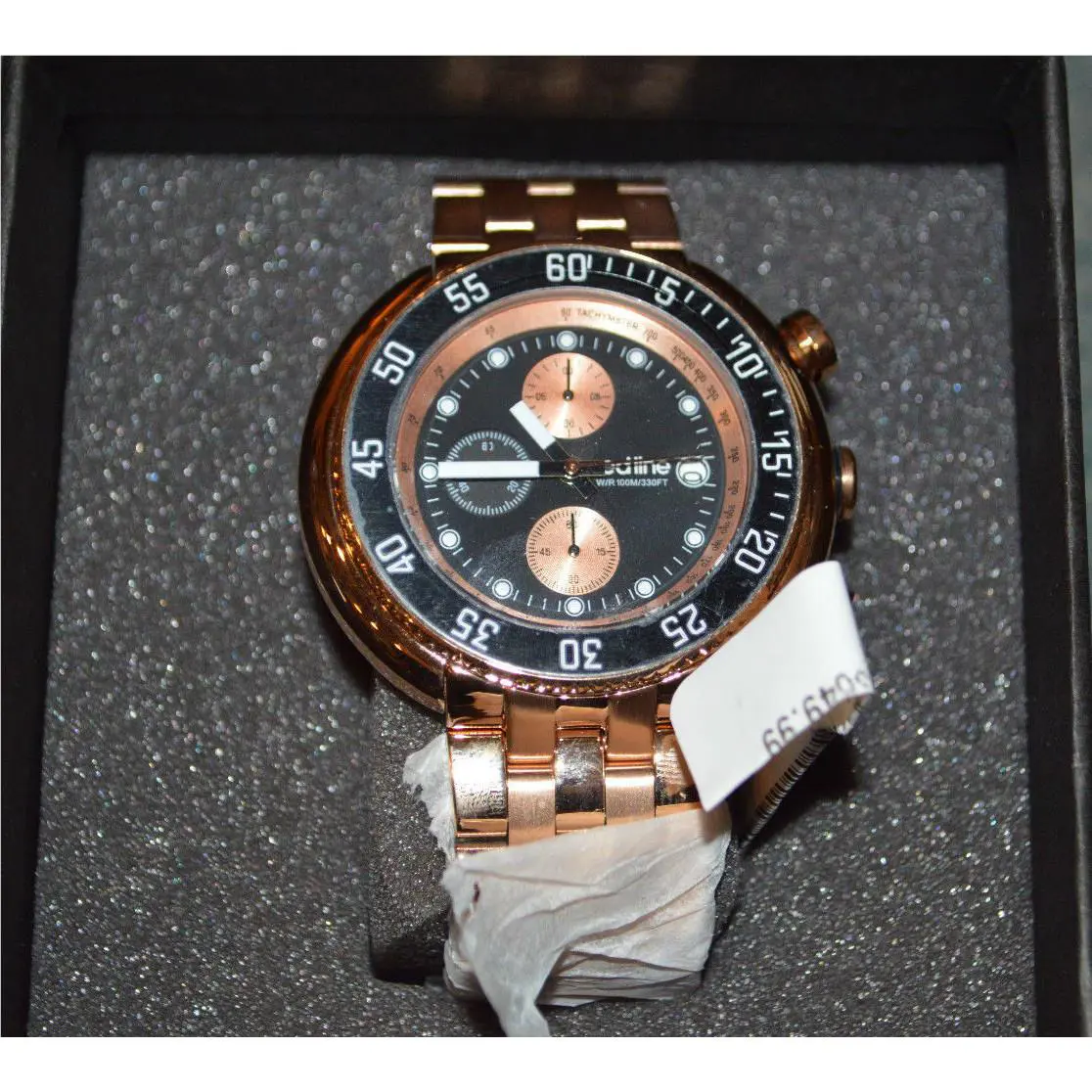 Men`s Red Line Designer Watch S.s. Water Resist Torque Sport or Chronograph