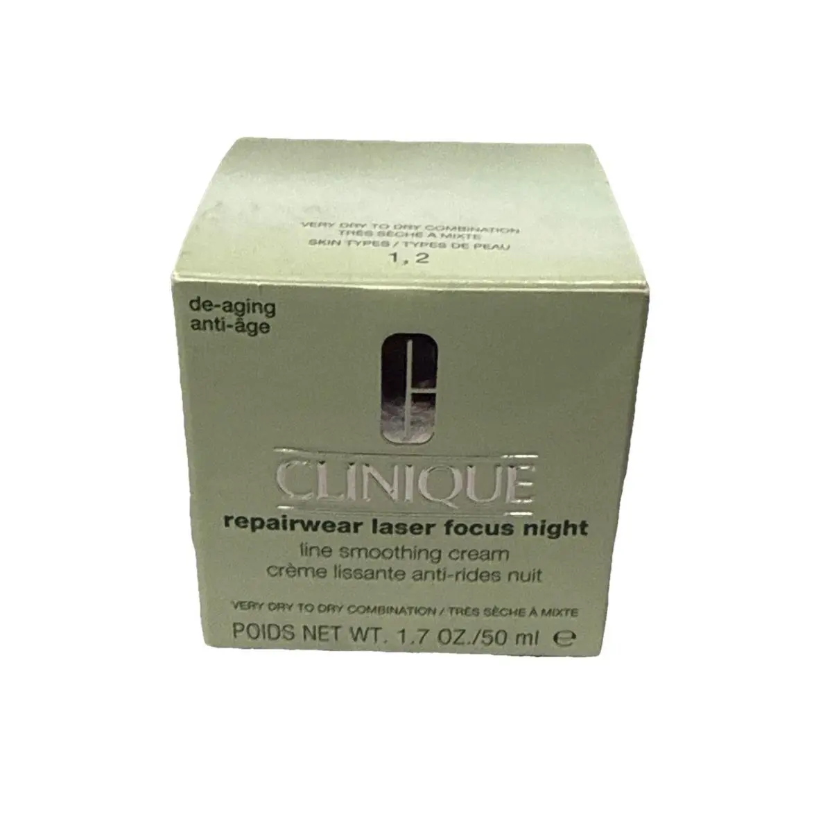 Clinique Repairwear Laser Focus Night Line Smoothing Cream 1.7 oz Dry 1 2