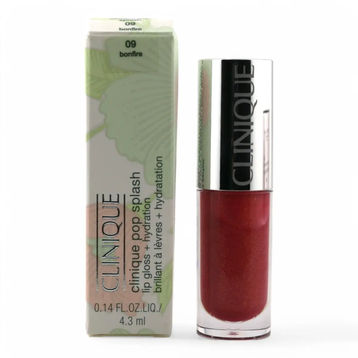 Clinique Pop Splash Lip Gloss + Hydration 09 Bonfire 0.14 oz Hydrating Gloss