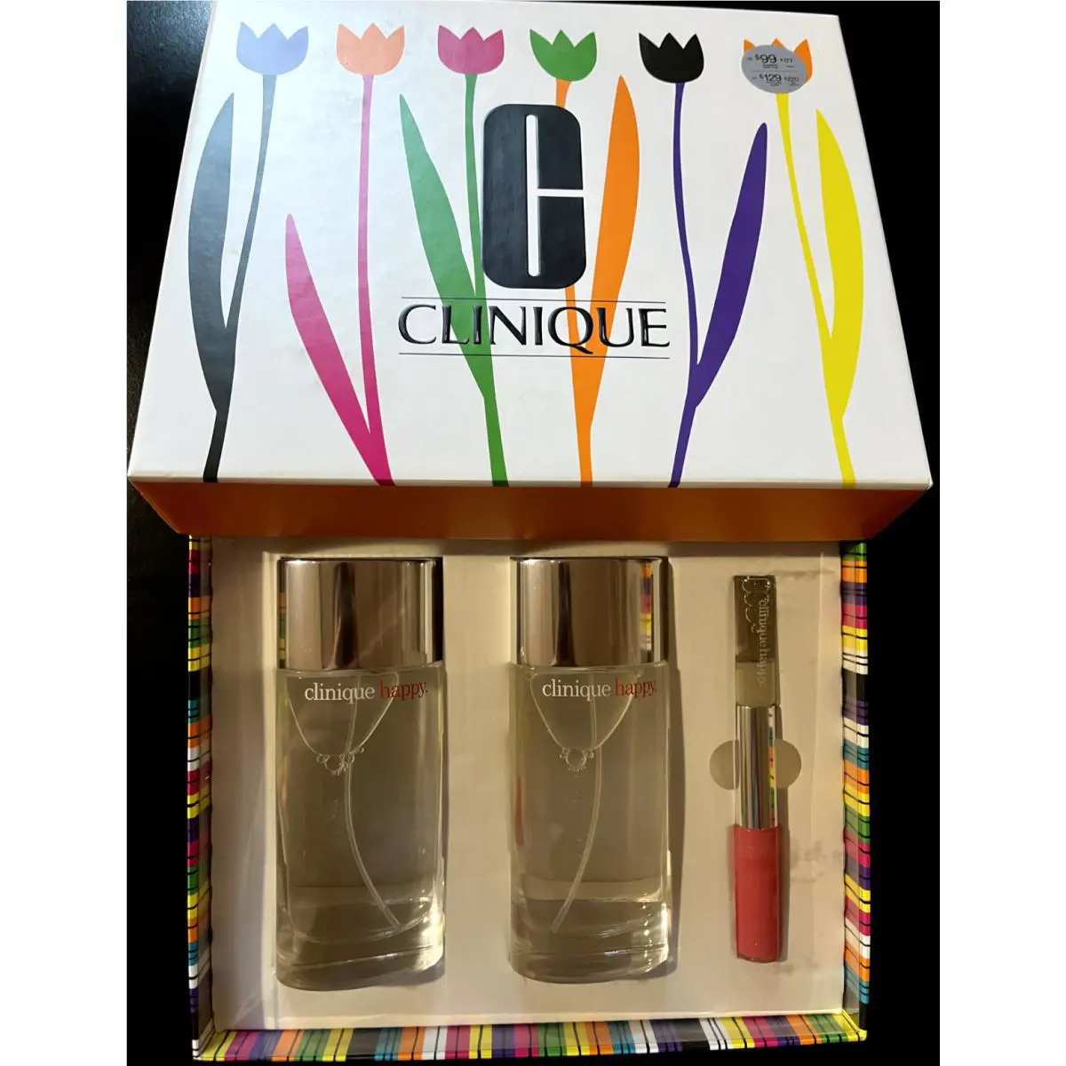 Clinique Absolutely Happy 3.4oz/100mL Spray x2 Duo w/ Travel Gift Set