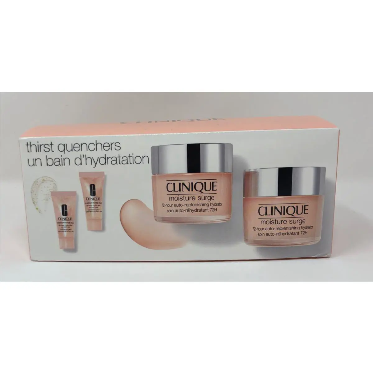 Clinique Moisture Surge 72 Hr Auto Replenishing Hydration 2 x 4.2 oz + Mini Eye