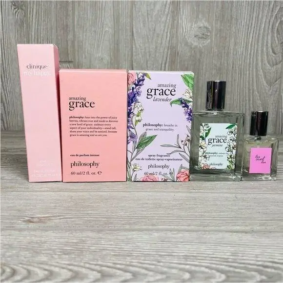 Bundle of Spray Bottles Mist Grace and Clinique Happy Gift