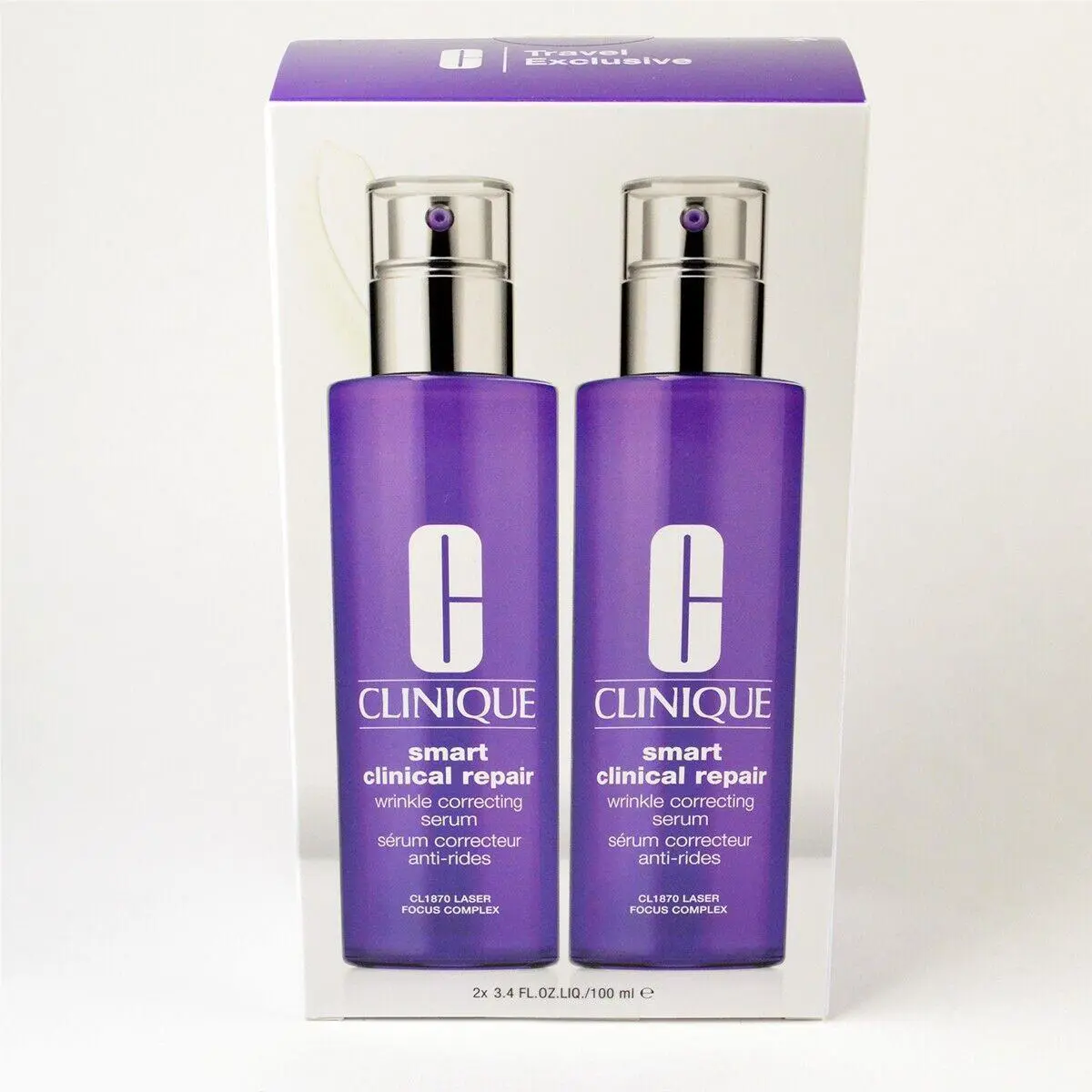 2 Clinique Smart Clinical Repair Wrinkle Correcting Serum - 2 x 3.4 Oz. / 100mL