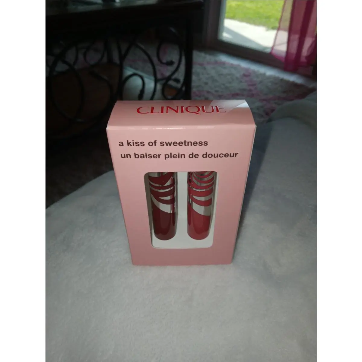 Clinique A Kiss of Sweetness Almost Lipstick Duo Black Pink Honey .04 oz x 2