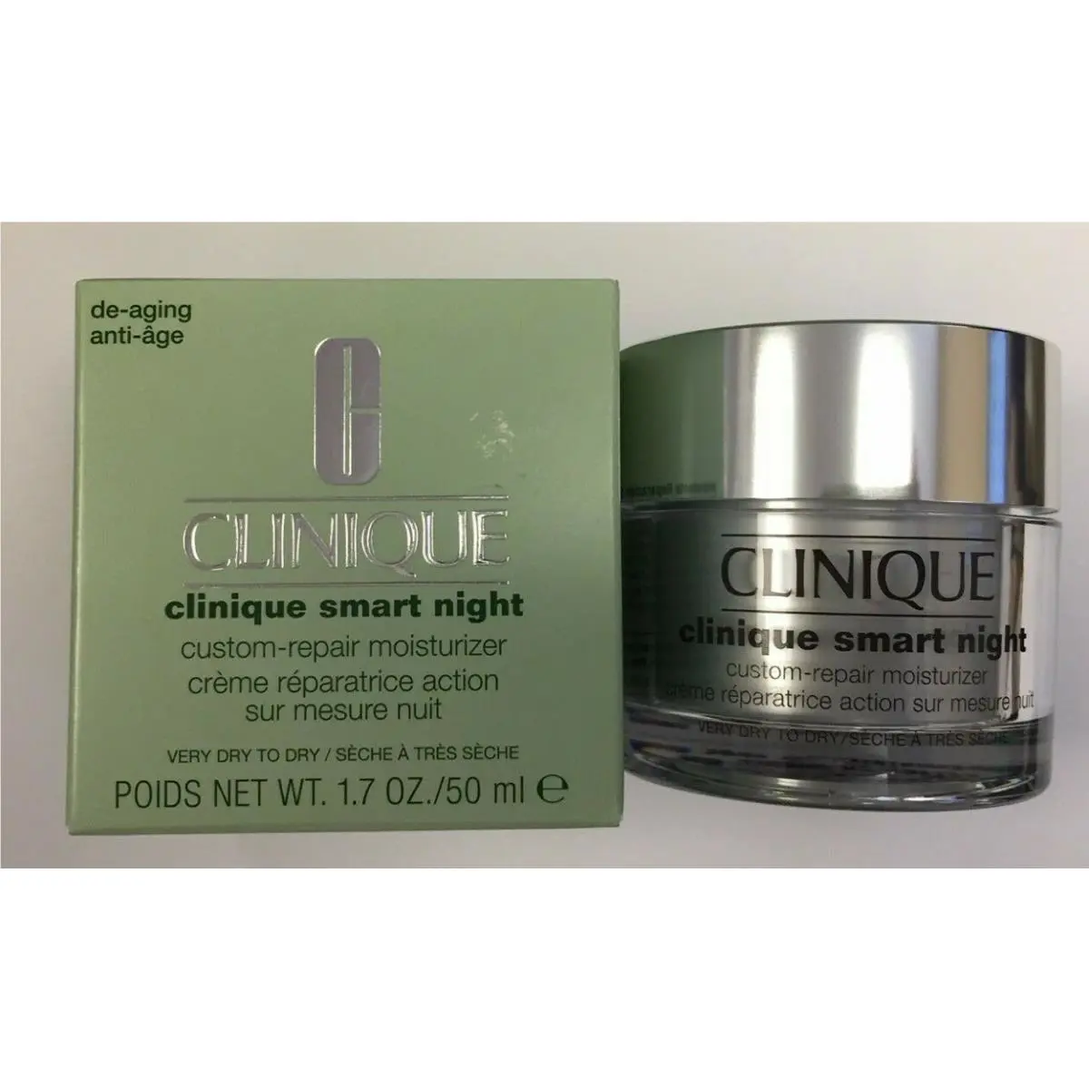 Clinique Smart Night Custom-repair Moisturizer 1.7 oz/50ml Very Dry To Dry 1