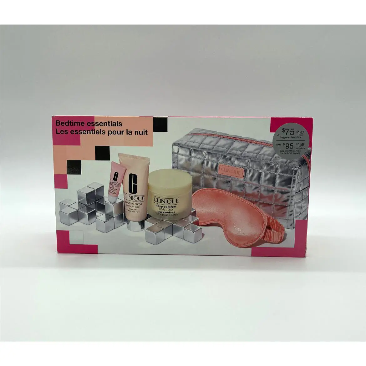 Clinique Bedtime Essentials 5 Piece Set Skin Care Moisture Surge Mask