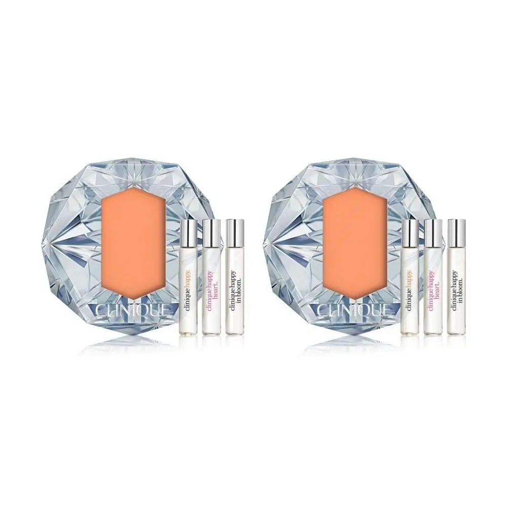 2X Clinique 3-Pc. Happy Treats Fragrance Set: Happy Happy Heart Happy In Bloom