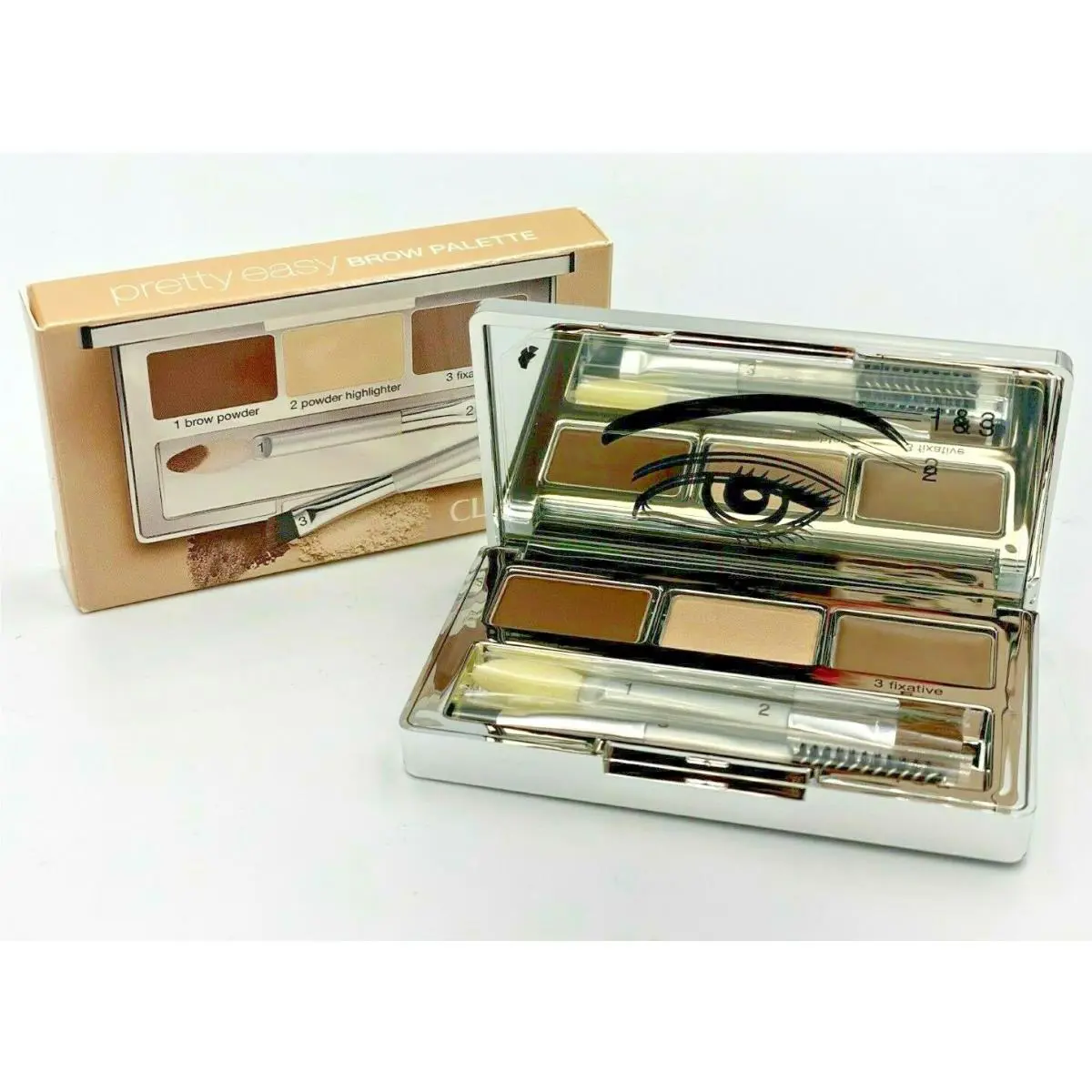 Clinique Pretty Easy 3 Pcs Eye Brow Palette Rare +