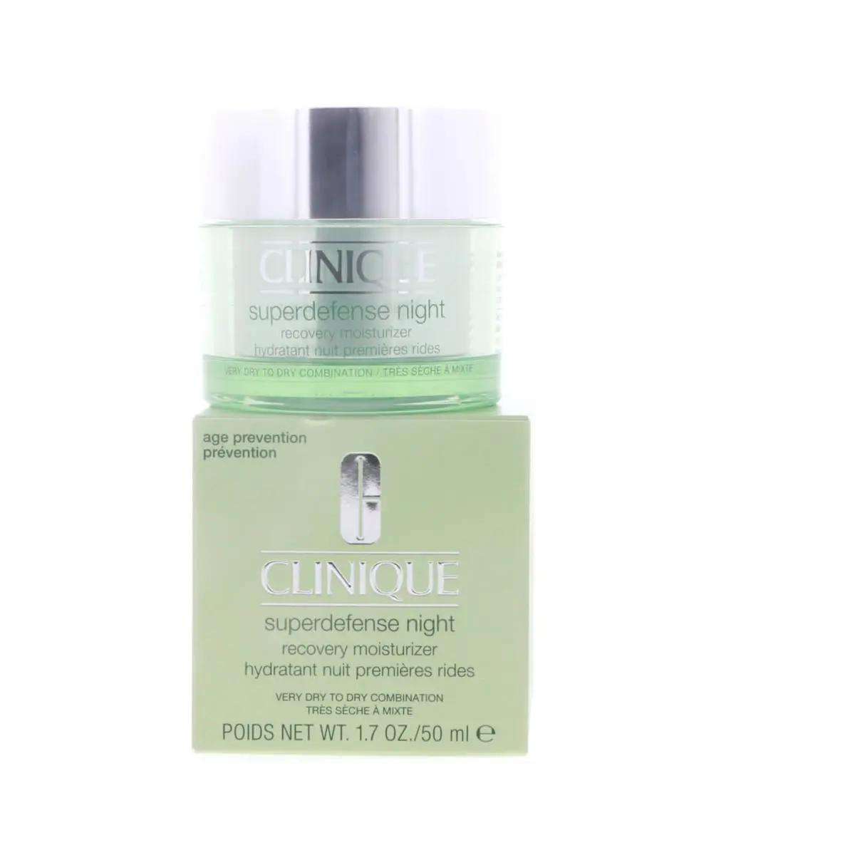 Clinique Superdefense Night Recover Moisturizer Very Dry Dry Combination 1.7oz