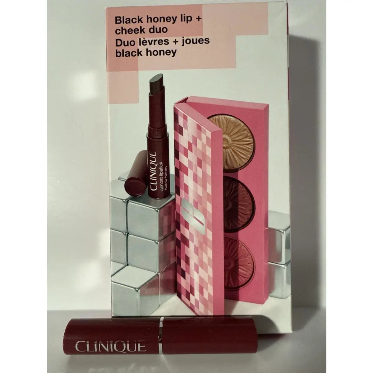 Clinique Black Honey Lip Cheek Duo Black Pink Honey Blush Lip Bonus Lip
