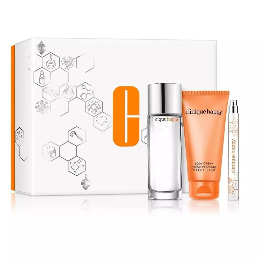 Clinique Perfectly Happy Fragrance 3-PC Gift Set: Happy Spray + Happy Body Cream