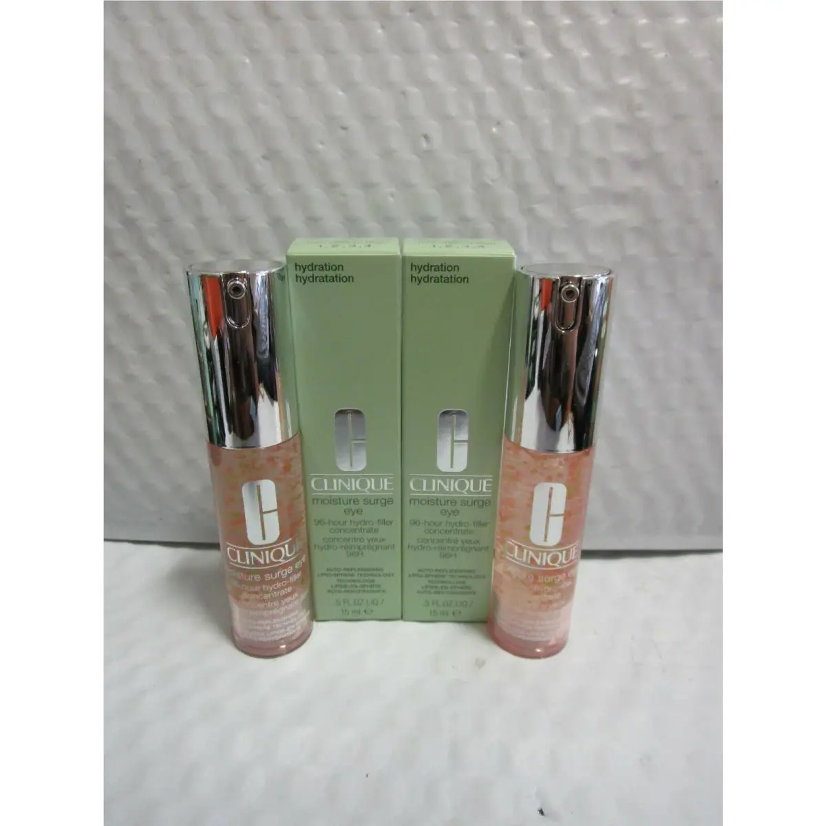 Clinique Moisture Surge Eye 96-HOUR Hydro Filter Concentrate 0.5 OZ Lot OF 2