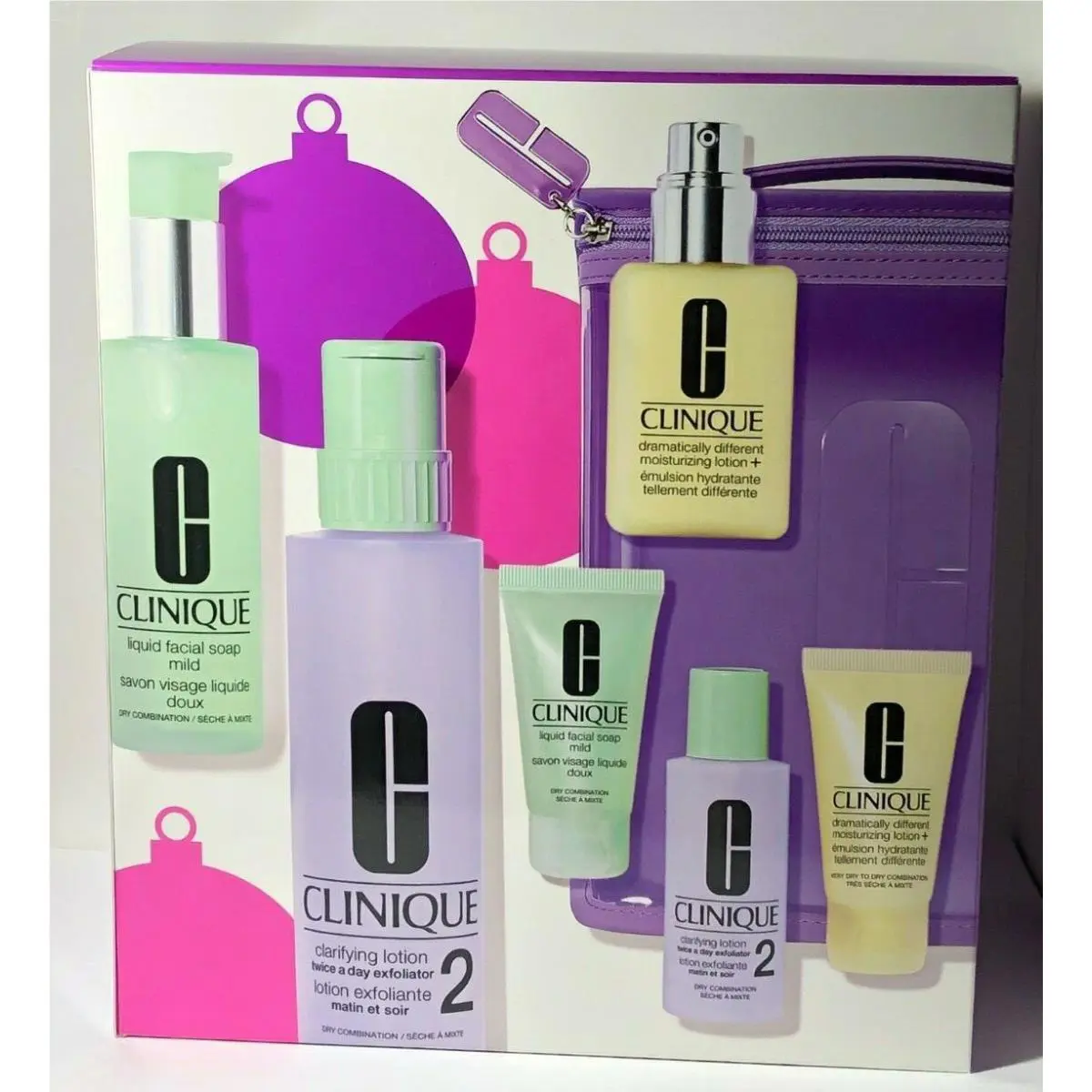 7pcs Great Skin Everywhere Type 1 2 Comb Dry Cleanser Toner Lotion by Clinique