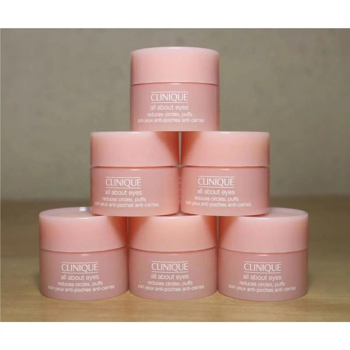 6x Clinique All About Eyes Reduces Circles Puffs .17oz/5ml Total 1 oz /30ml