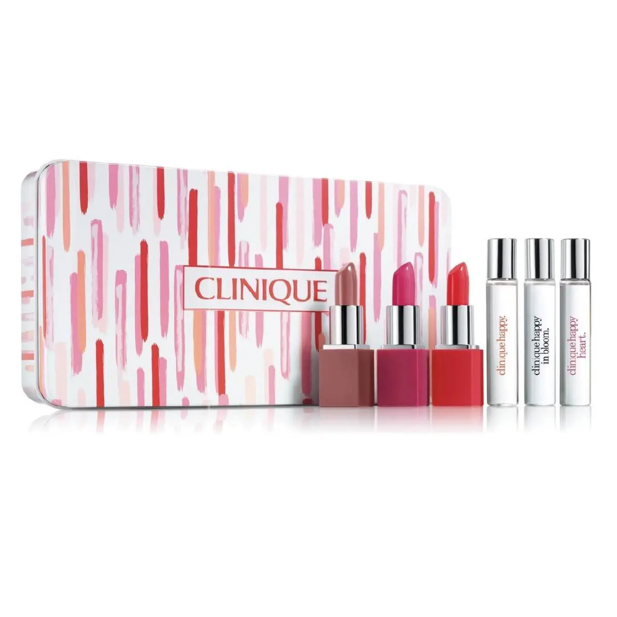 Clinique 6 Piece Happy Perfume+love Pop Matte Lip Color Gift Set Bloom Heart