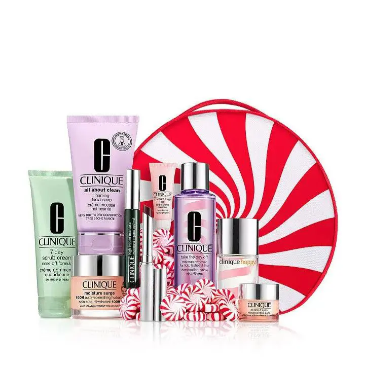 Clinique Best Brightest Skincare + Makeup Gift Set 9 Pcs Full Size W/bag