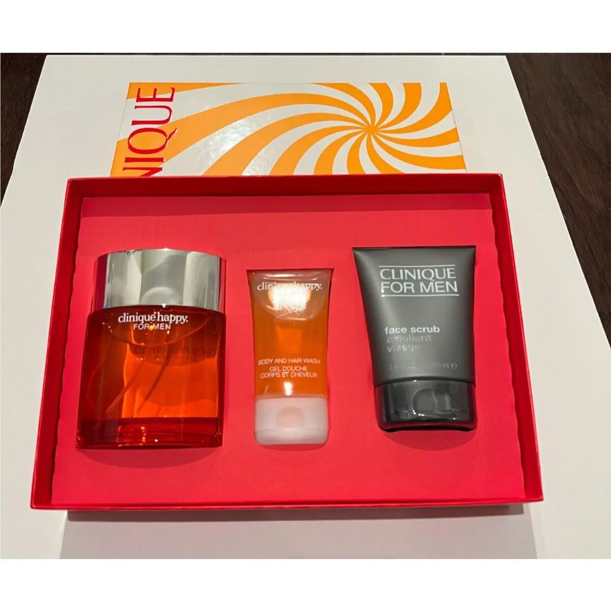 Clinique Happy For Him 3-pc Happy For Him Fragrance Gift Set For Men