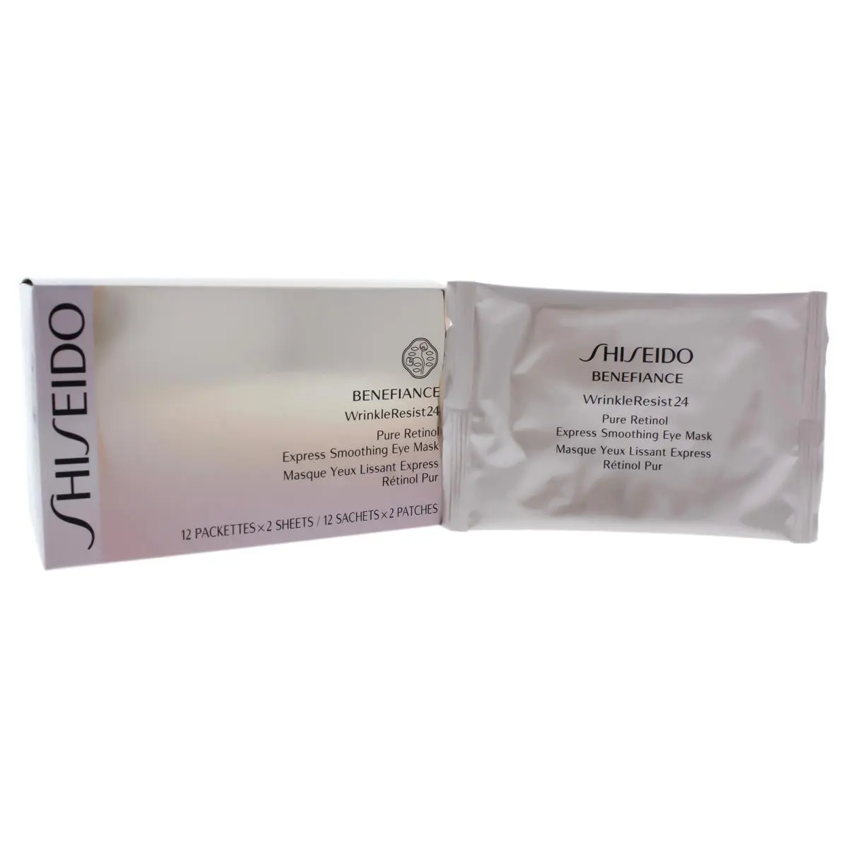 Benefiance WrinkleResist24 Pure Smoothing Eye Mask by Shiseido - 12 Pc Kit Set