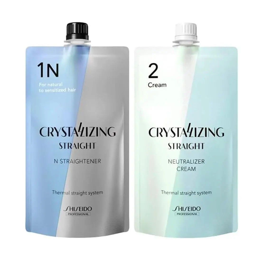 Shiseido Crystallizing Straight Hair Set Straightener Neutralizer N1+2 400g