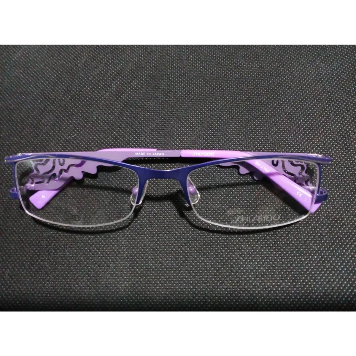 Vintage Shiseido SH-2192 Eyewear Lilac/purple 51-18 Semi-rimless Unique