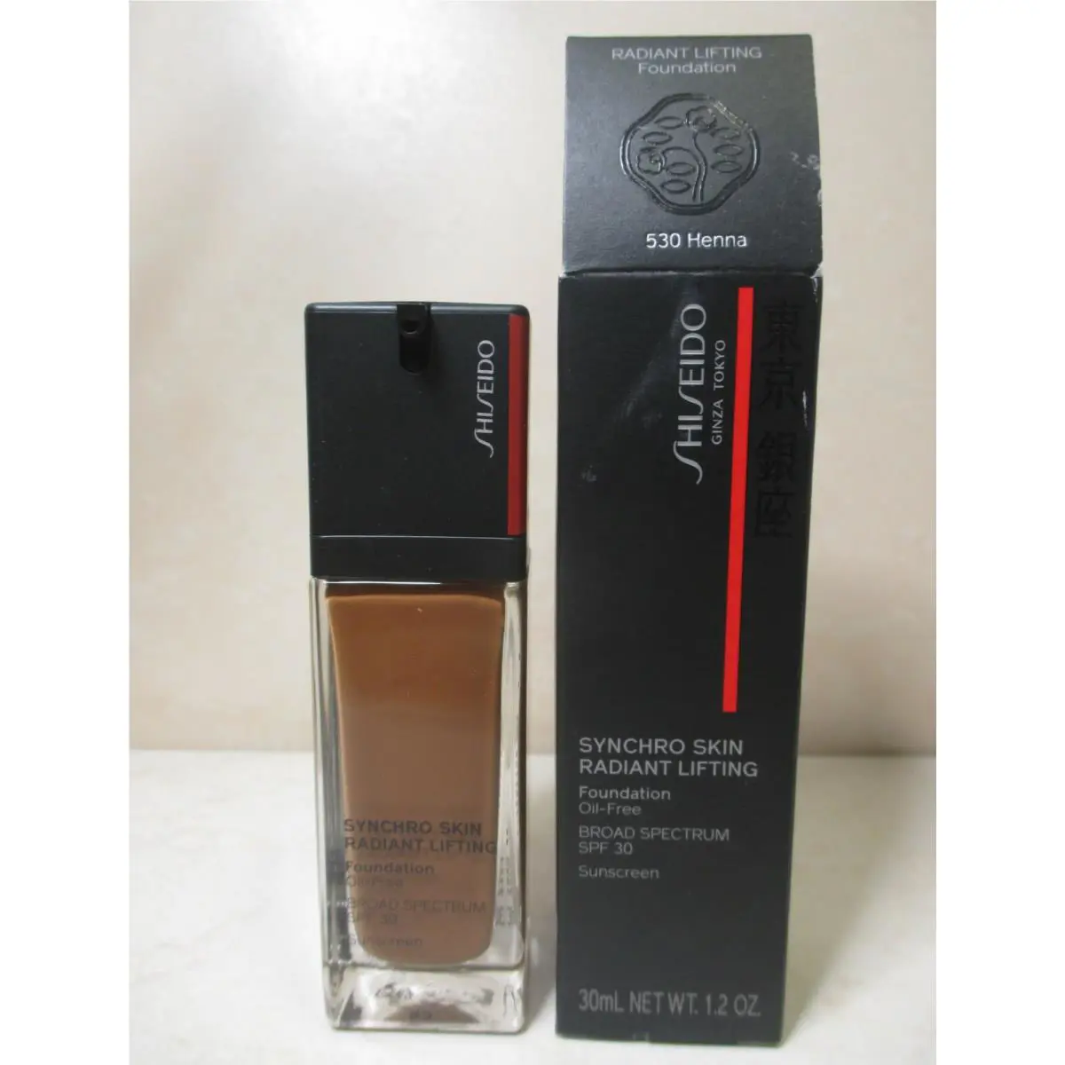Shiseido Synchro Skin Self-refreshing Foundation 530 Henna Spf 30 1.0oz/30ml