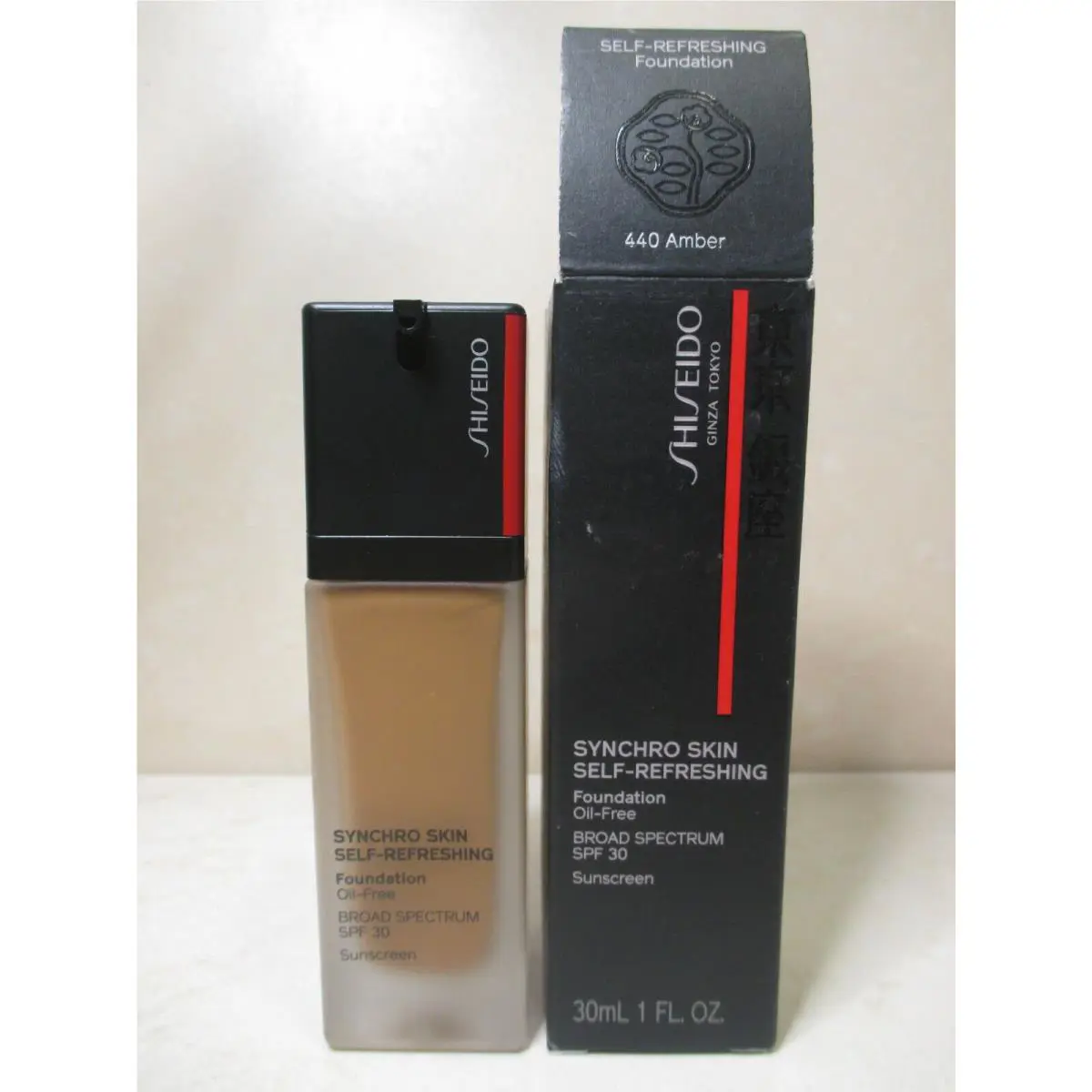 Shiseido Synchro Skin Self-refreshing Foundation 440 Amber SPF30 1.0oz/30ml