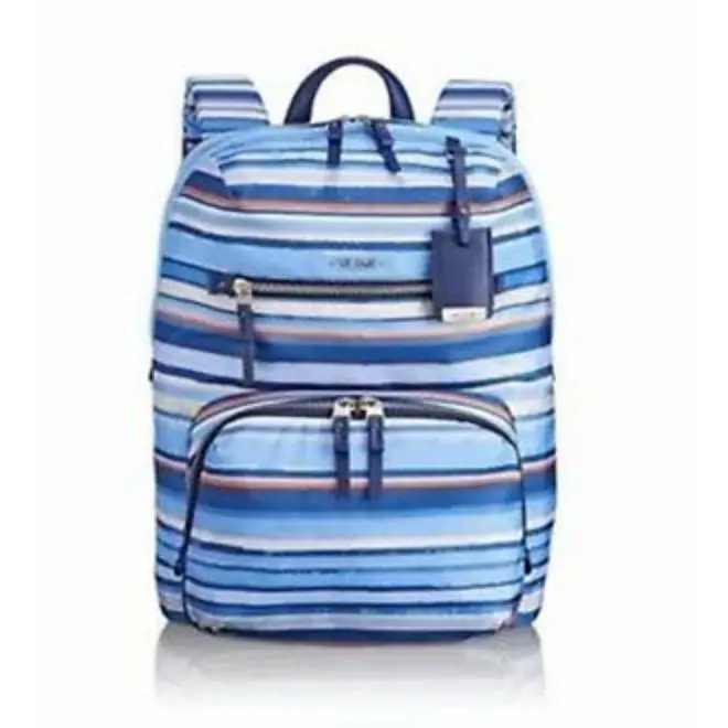 Blue Stripe Voyageur Halle Backpack Nylon 14 x10 Laptop 12 484758MBS by Tumi