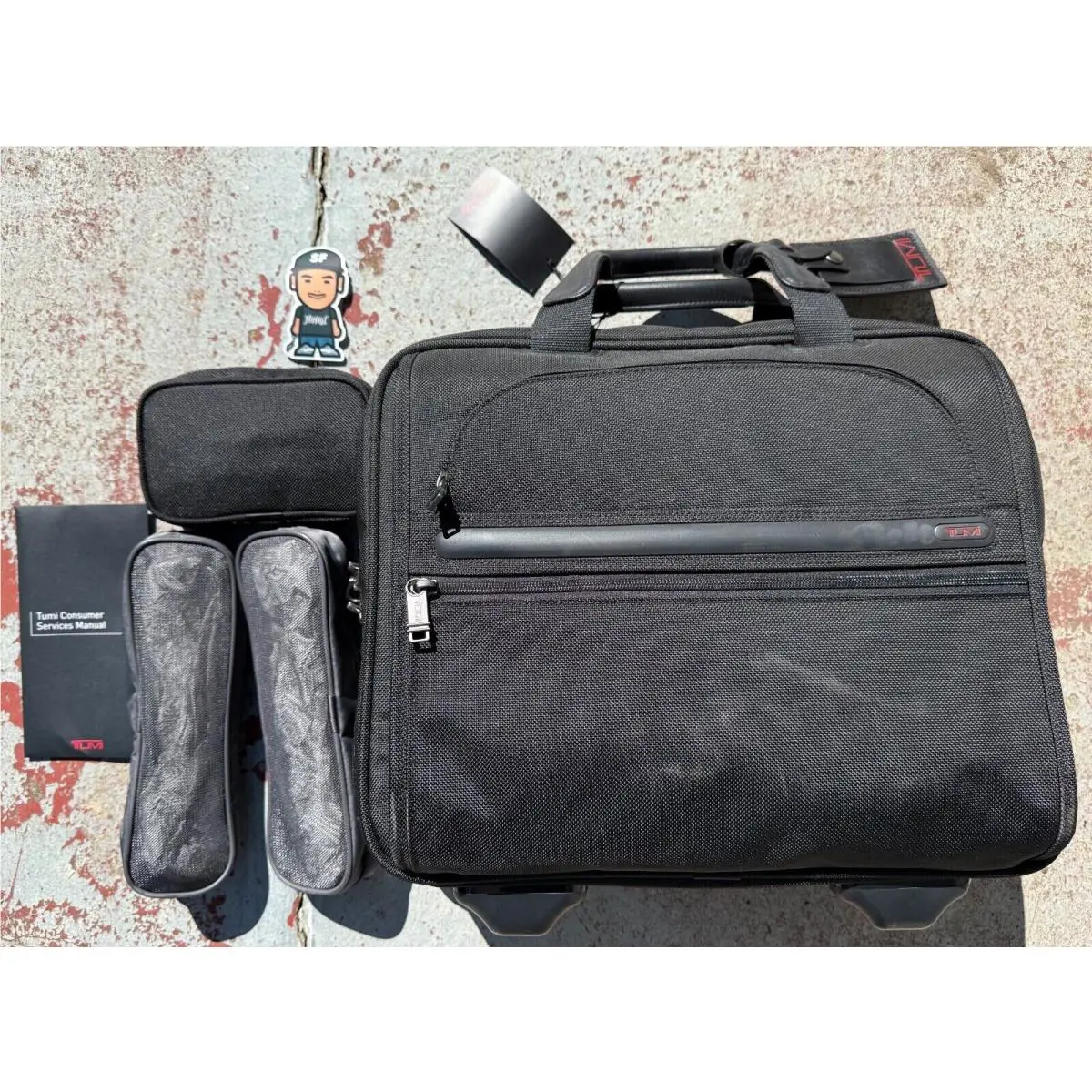 Tumi Wheeled Compact Computer Brief Alpha Laptop Black Business Travel Bag