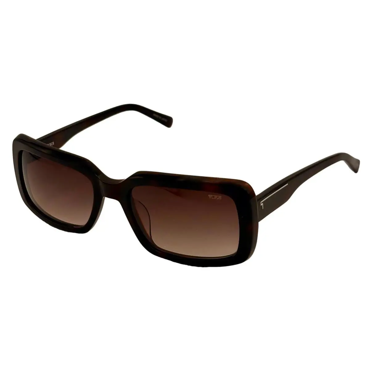Tumi Mens Tortoise Rectangle Mens Plastic Sunglass Gradient Lens Stu 002 722