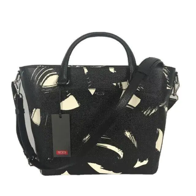 Tumi Camila Black Textured Coated Canvas Tote Bag Purse 79392CHP