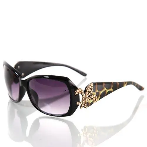 Made with Swarovski Crystal Fleur DE Lis Design Black UV400 SUNGLASSES-62065
