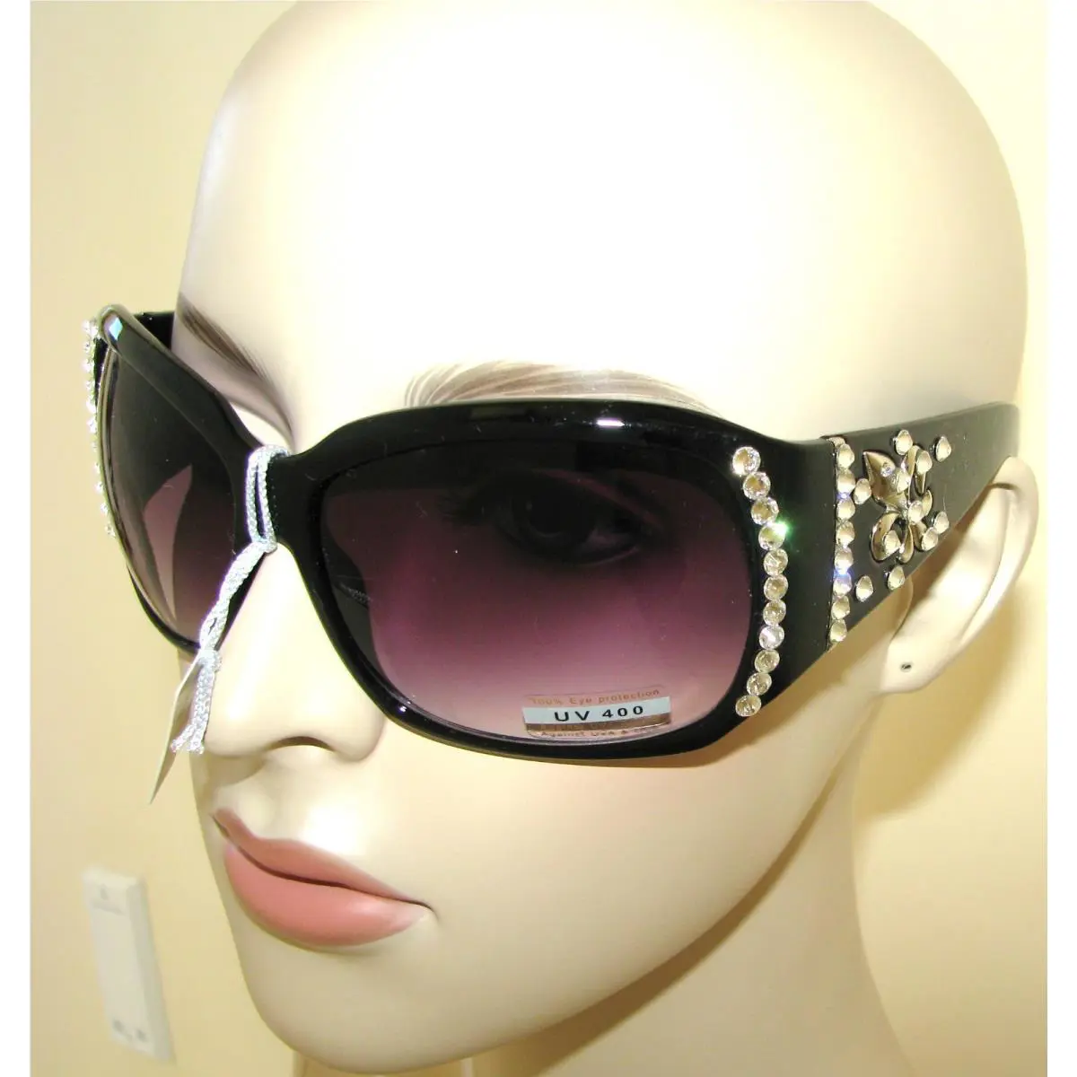 Made with  Elements Crystal Design Black UV400 Sunglasses BLACK by Swarovski