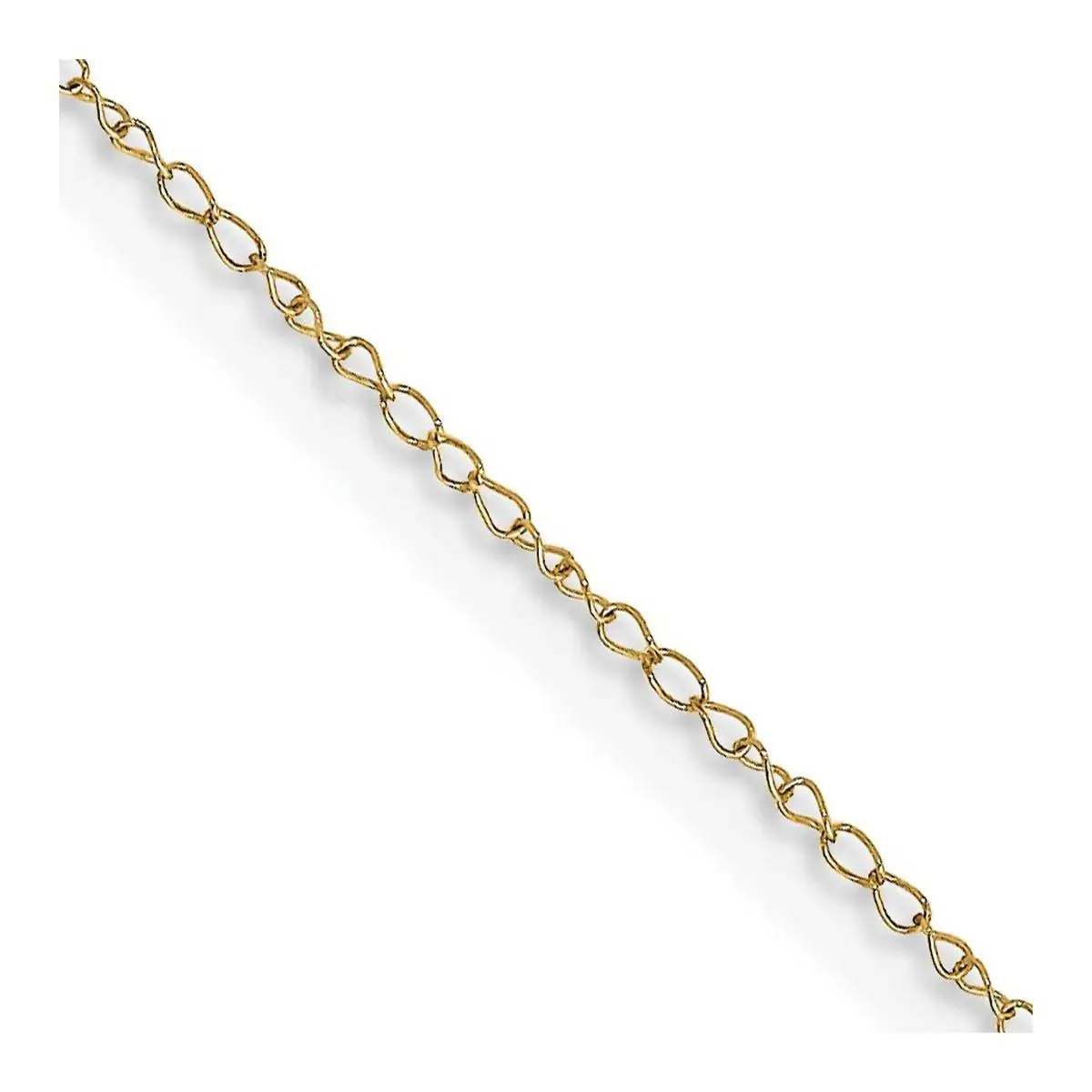 Swarovski Curata 14k Yellow Gold Solid 0.42mm Carded Curb Chain Necklace Options: 16 18