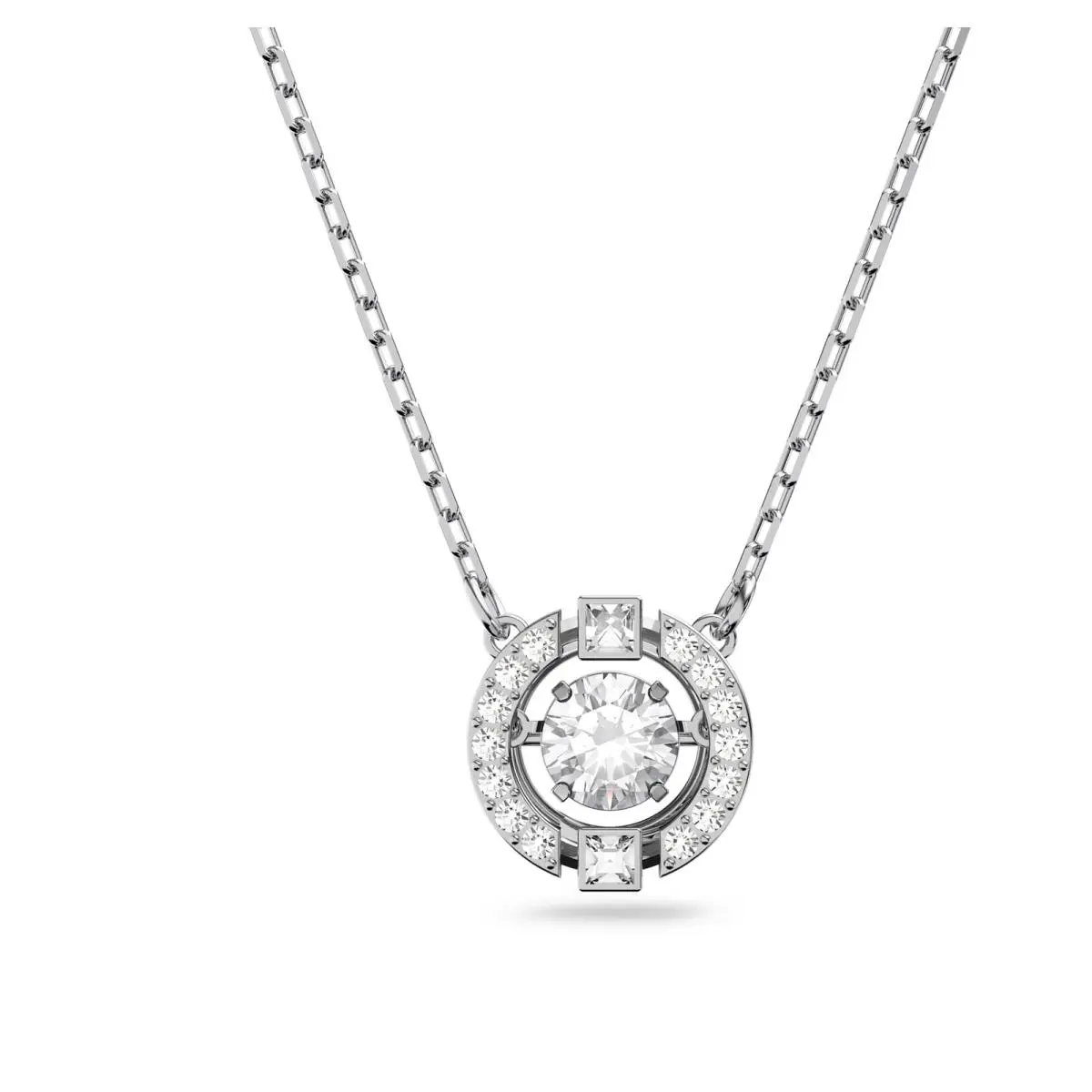 Swarovski Una Necklace Round Cut White Rhodium Plated 5286137