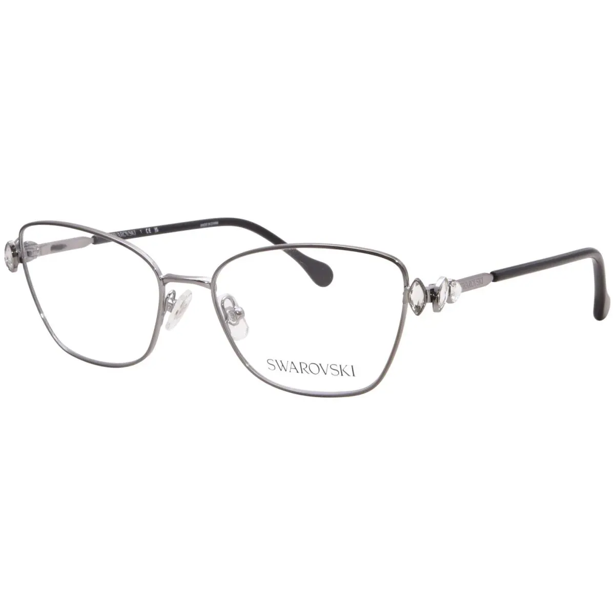 SK1006 4009 Eyeglasses Frame Women`s Gunmetal Full Rim Oval Shape 55mm by Swarovski