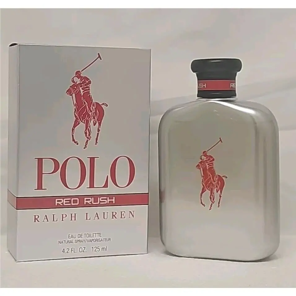 Polo Red Rush by Ralph Lauren 124ml 4.2 Oz Eau Men`s De Toilette Spray Men`s
